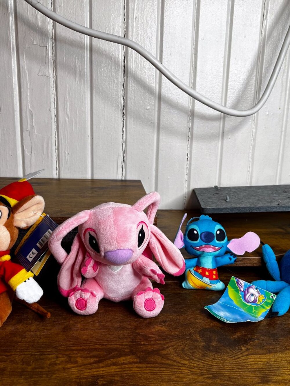 Disney Plush Lot Timothy Mouse Dumbo Angel Stitch Dim Bugs Life